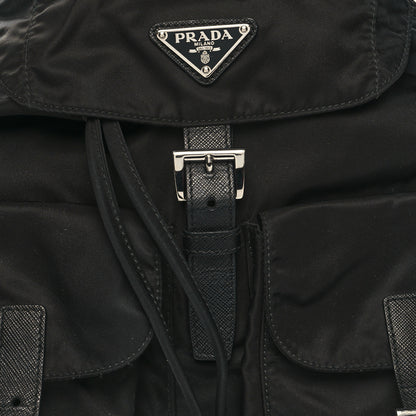Prada Tessuto Nylon Saffiano Medium Backpack Black 7 of 10
