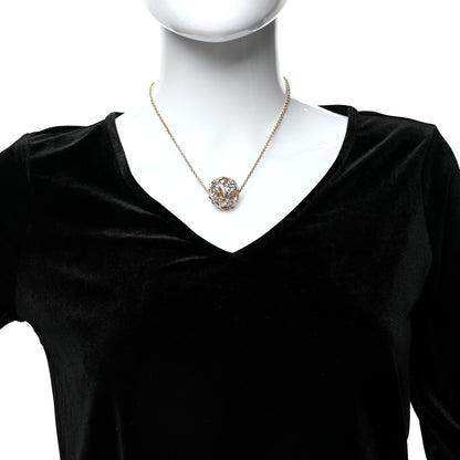 Chanel Crystal CC Chain Necklace Gold 2 of 5