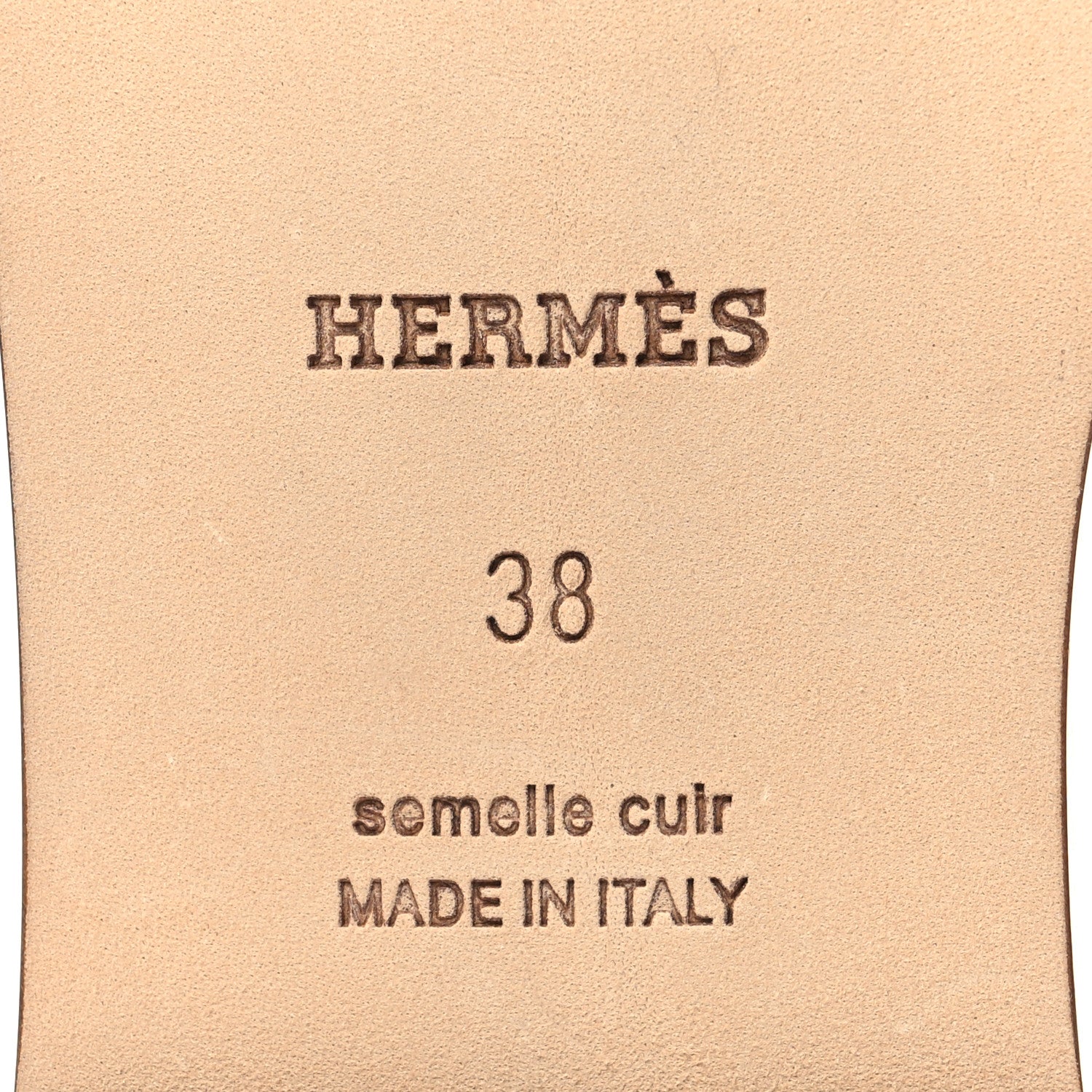 Hermes Box Calfskin Oran Sandals 38 Gold 7 of 8