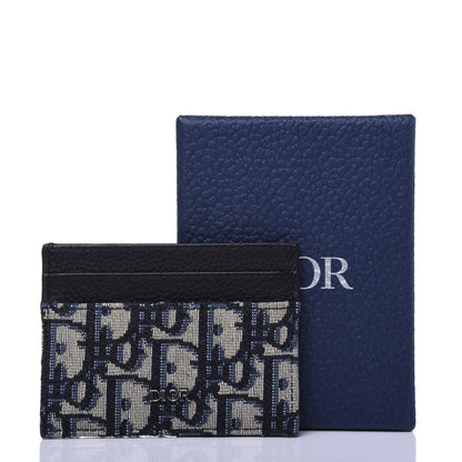 Christian Dior Grained Calfskin Oblique Card Holder Black 13 of 13