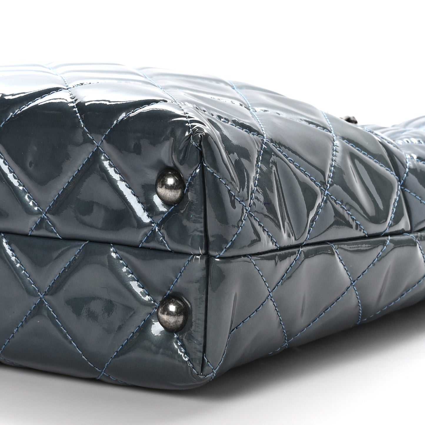 Metallic Aged Calfskin Quilted Reissue 2.55 Tote Bronze