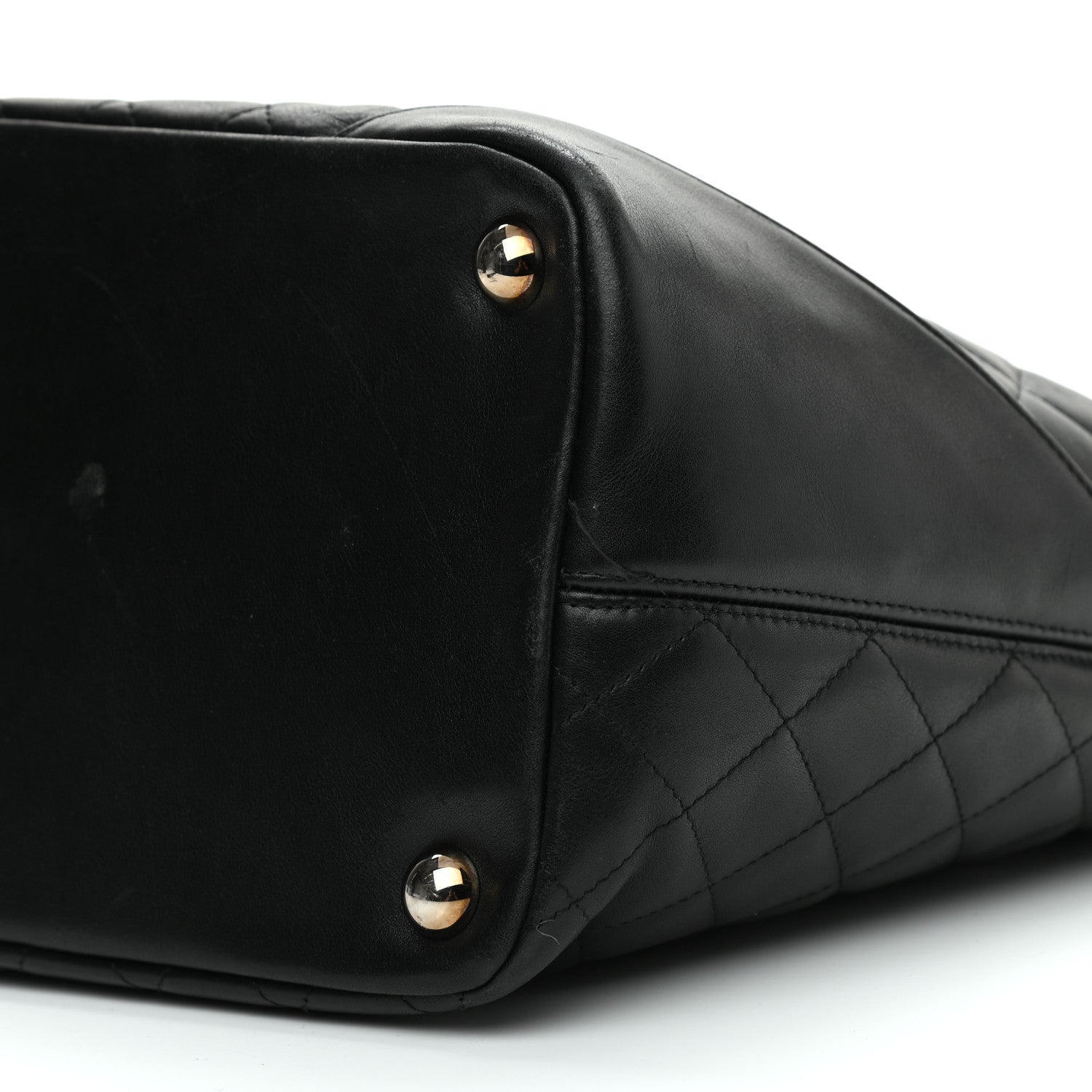 Chanel Calfskin Quilted Large Cambon Tote Black White 8 of 11