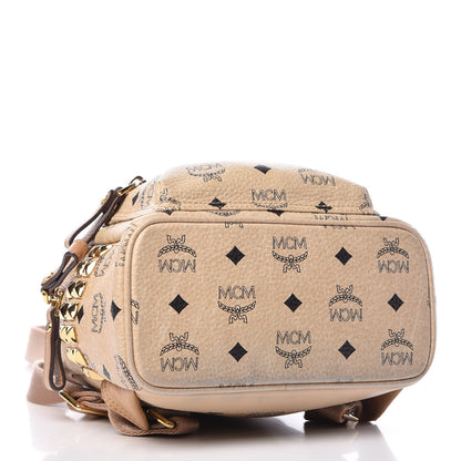 MCM Visetos Side Stud Mini Stark Backpack Beige 4 of 12