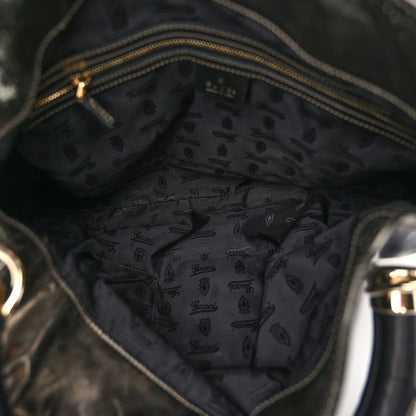 Gucci Coated Canvas Medium Indy Top Handle Hobo Black 5 of 12