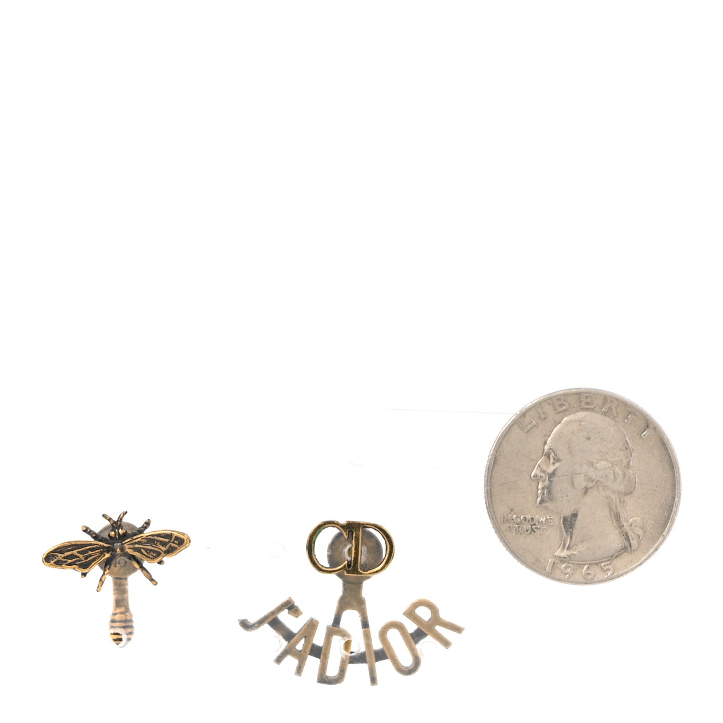 Metal J'Adior Earrings Aged Gold