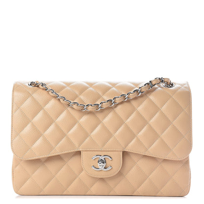 Chanel Caviar Quilted Jumbo Double Flap Beige Clair 1 of 11