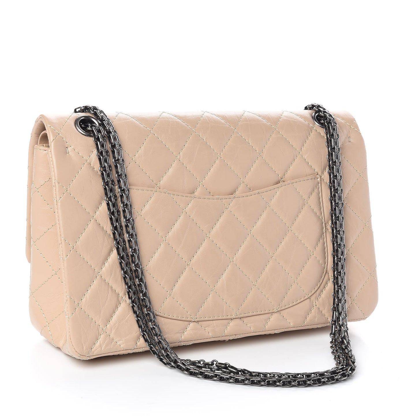 Aged Calfskin Quilted 2.55 Reissue 226 Flap Light Beige