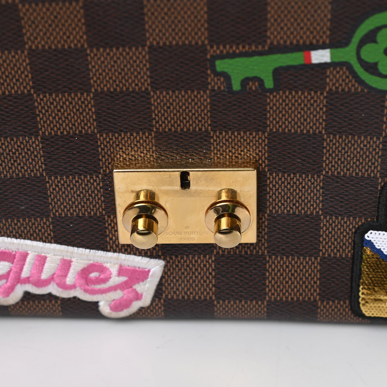 Louis Vuitton Damier Ebene Patches Croisette 14 of 15