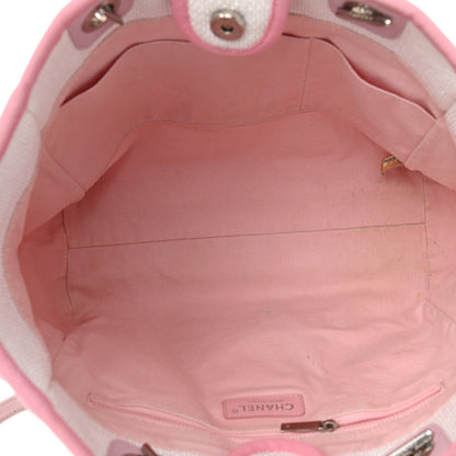Chanel Canvas Small Deauville Tote Light Pink 5 of 13