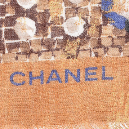 Chanel Cashmere Mosaic CC Logo Scarf 3 of 7