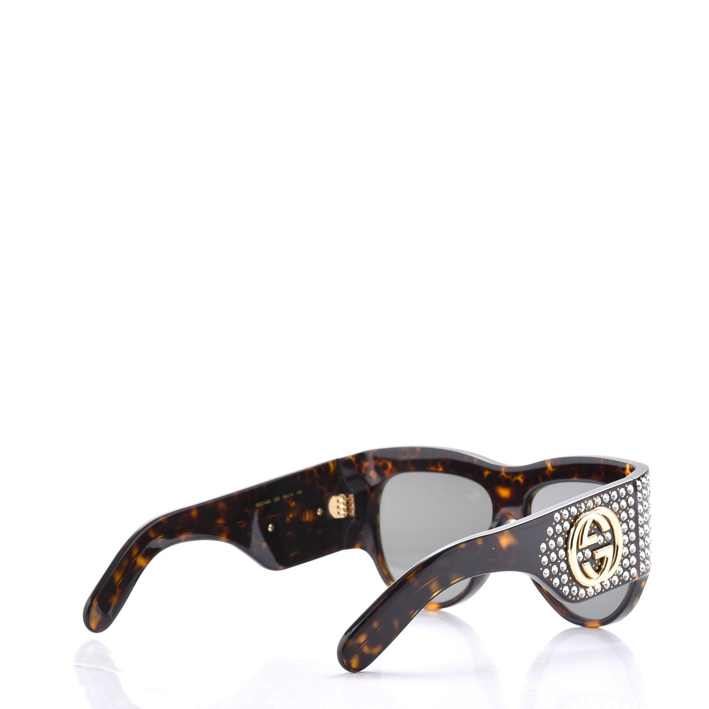 Acetate Crystal Oversize Hollywood Forever Sunglasses GG0144S Tortoiseshell