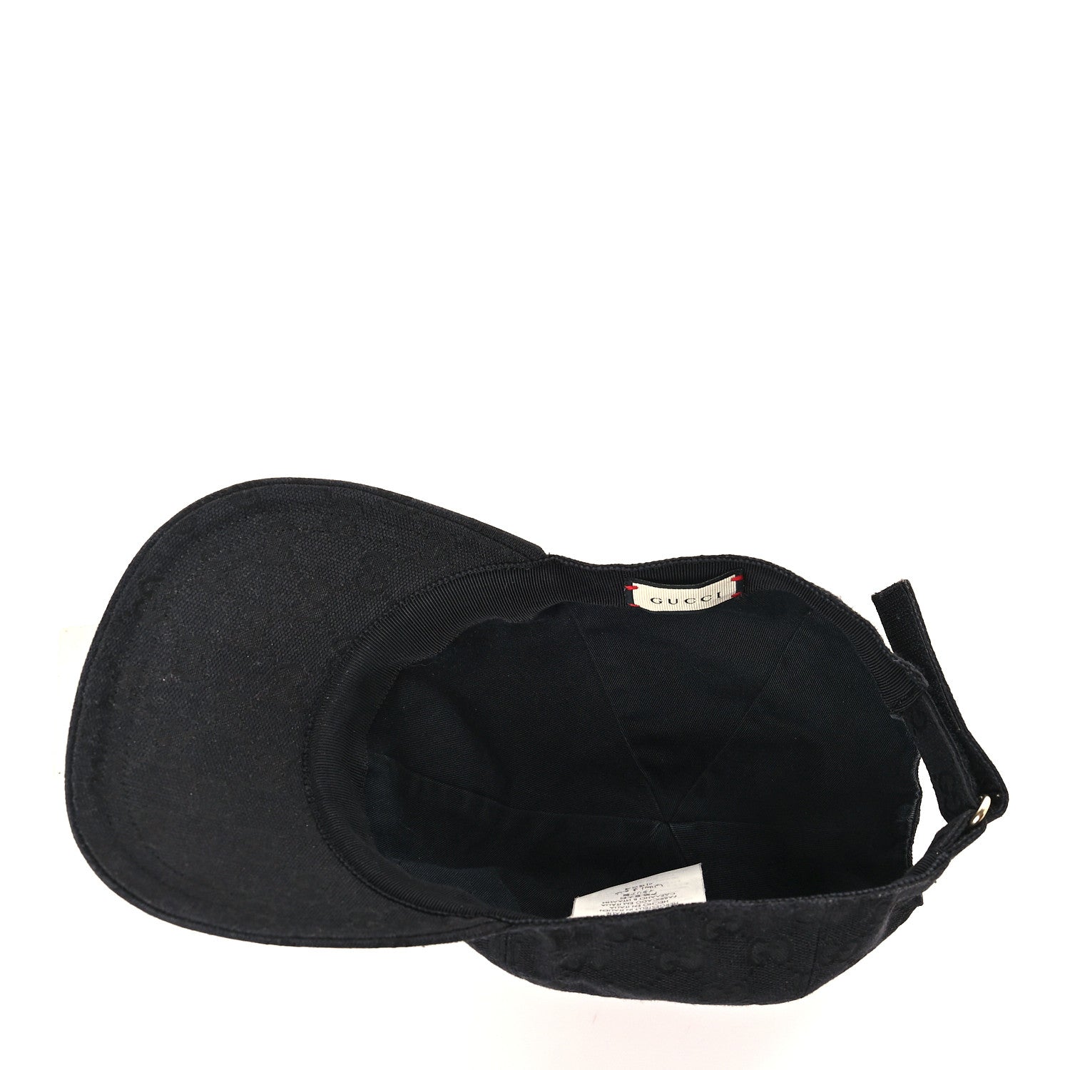 Gucci Monogram Textured Dollar Calfskin Zeno Baseball Hat XL Black 6 of 8