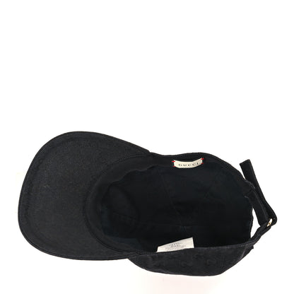 Gucci Monogram Textured Dollar Calfskin Zeno Baseball Hat XL Black 6 of 8