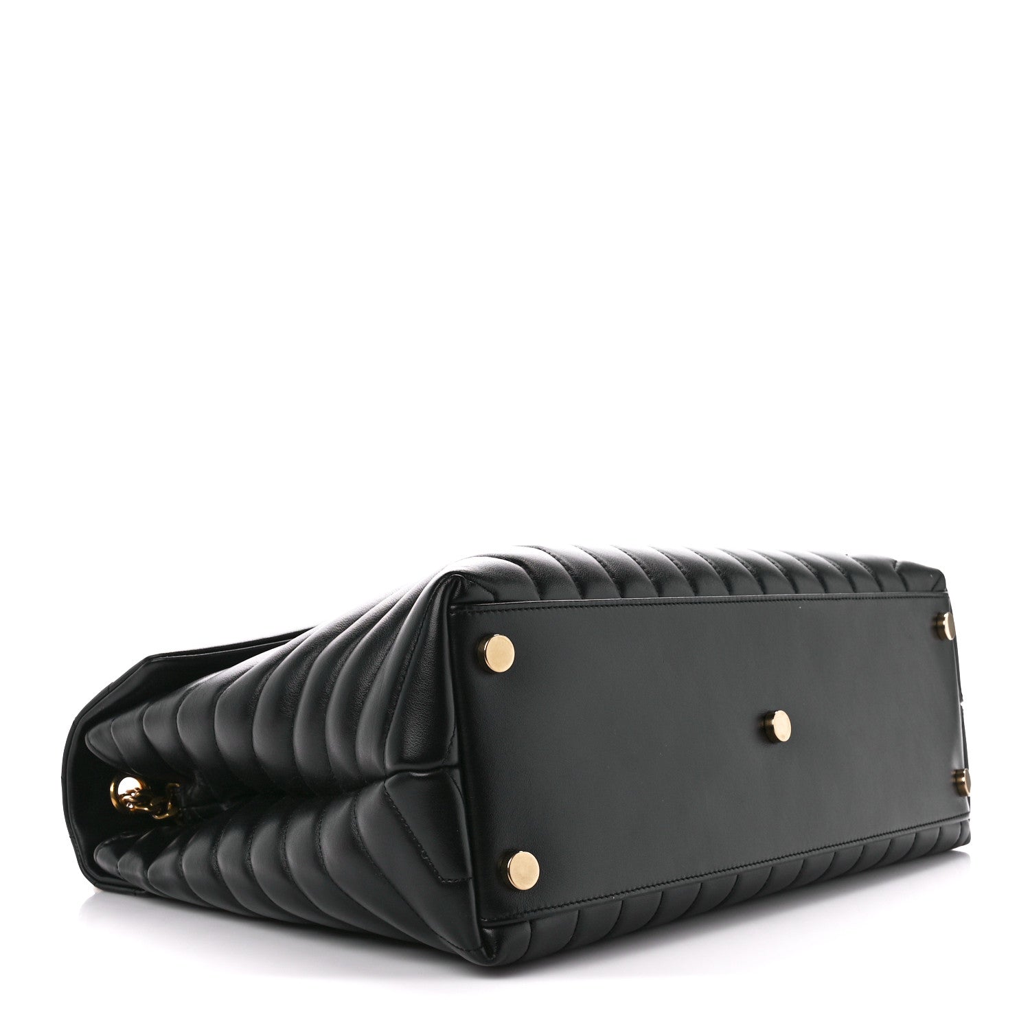 Saint Laurent Calfskin Y Quilted Monogram Large Loulou Chain Satchel Black 4 of 12