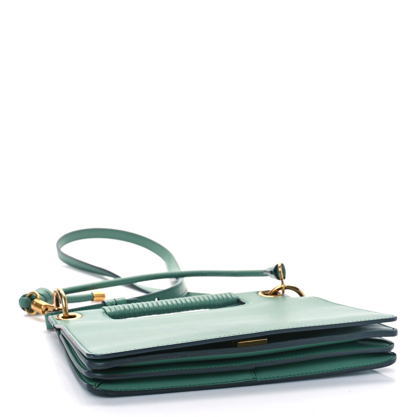 Calfskin Small Whip Top Handle Crossbody Pistachio