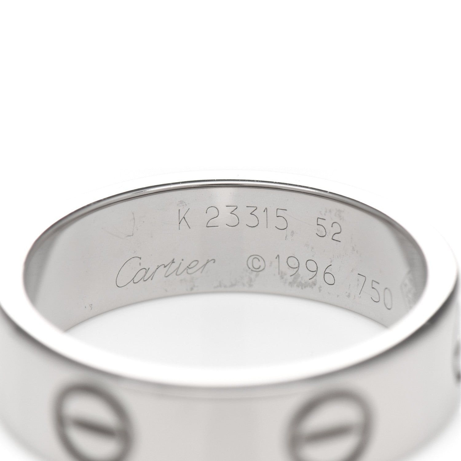 Cartier 18K White Gold 5.5mm LOVE Ring 52 6 4 of 7