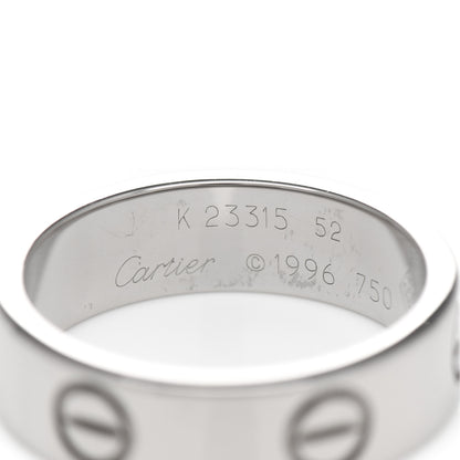 Cartier 18K White Gold 5.5mm LOVE Ring 52 6 4 of 7