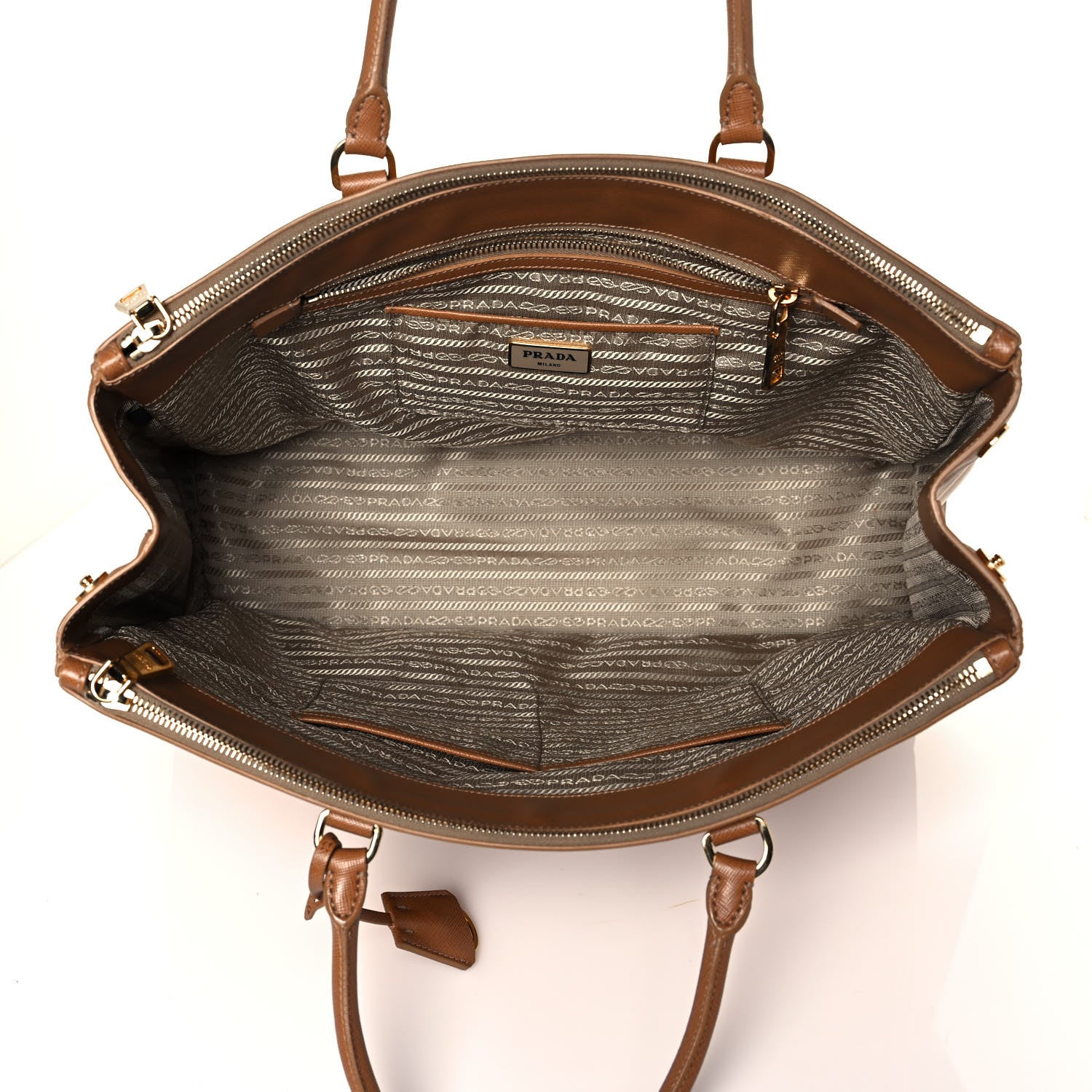 Prada Saffiano Lux Extra Large Galleria Double Zip Tote Caramel 5 of 16