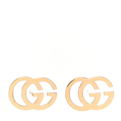 Gucci 18K Yellow Gold GG Tissue Stud Earrings 1 of 5