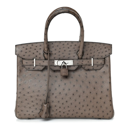 Hermes Ostrich Birkin 30 Gris Tourterelle 1 of 12