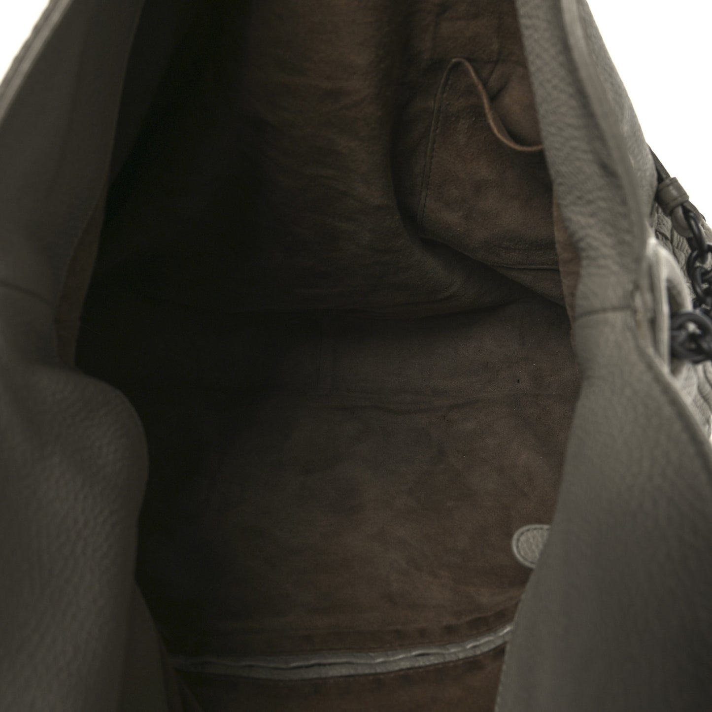 Cervo Intrecciato Flap Top Hobo Almond
