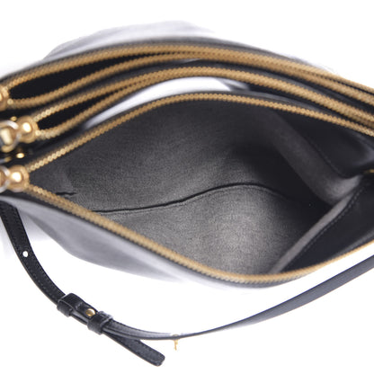 Celine Lambskin Small Trio Crossbody Bag Black 7 of 13