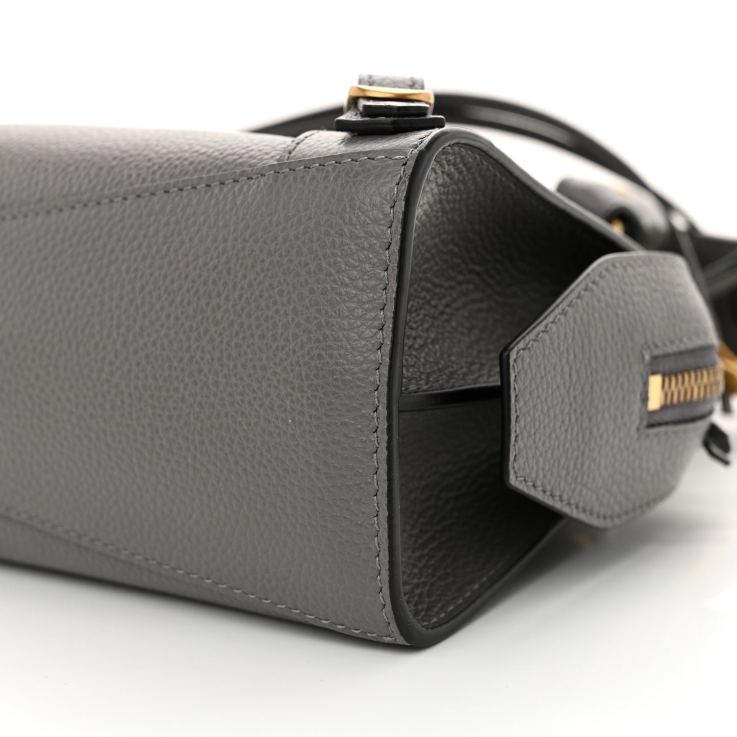 Grained Calfskin Neo Classic Gold Hardware Mini City Dark Grey