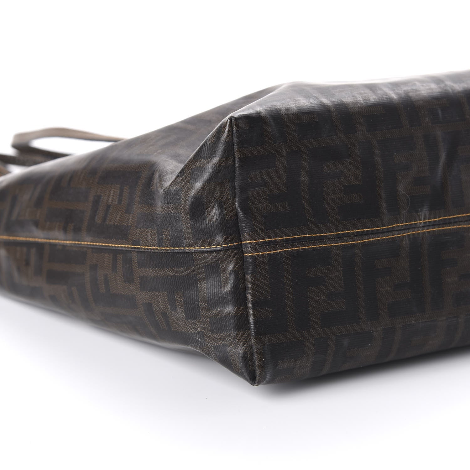 Fendi Zucca Spalmati Matrioska Small Roll Tote Tobacco Black 6 of 9