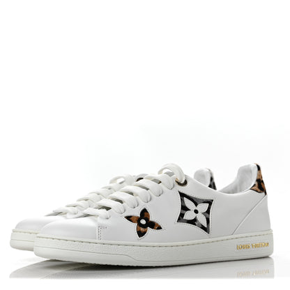 Louis Vuitton Calfskin Calf Hair Monogram Giant Jungle Frontrow Sneakers 39 White 3 of 7