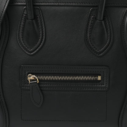 Celine Smooth Calfskin Nano Luggage Black 8 of 11