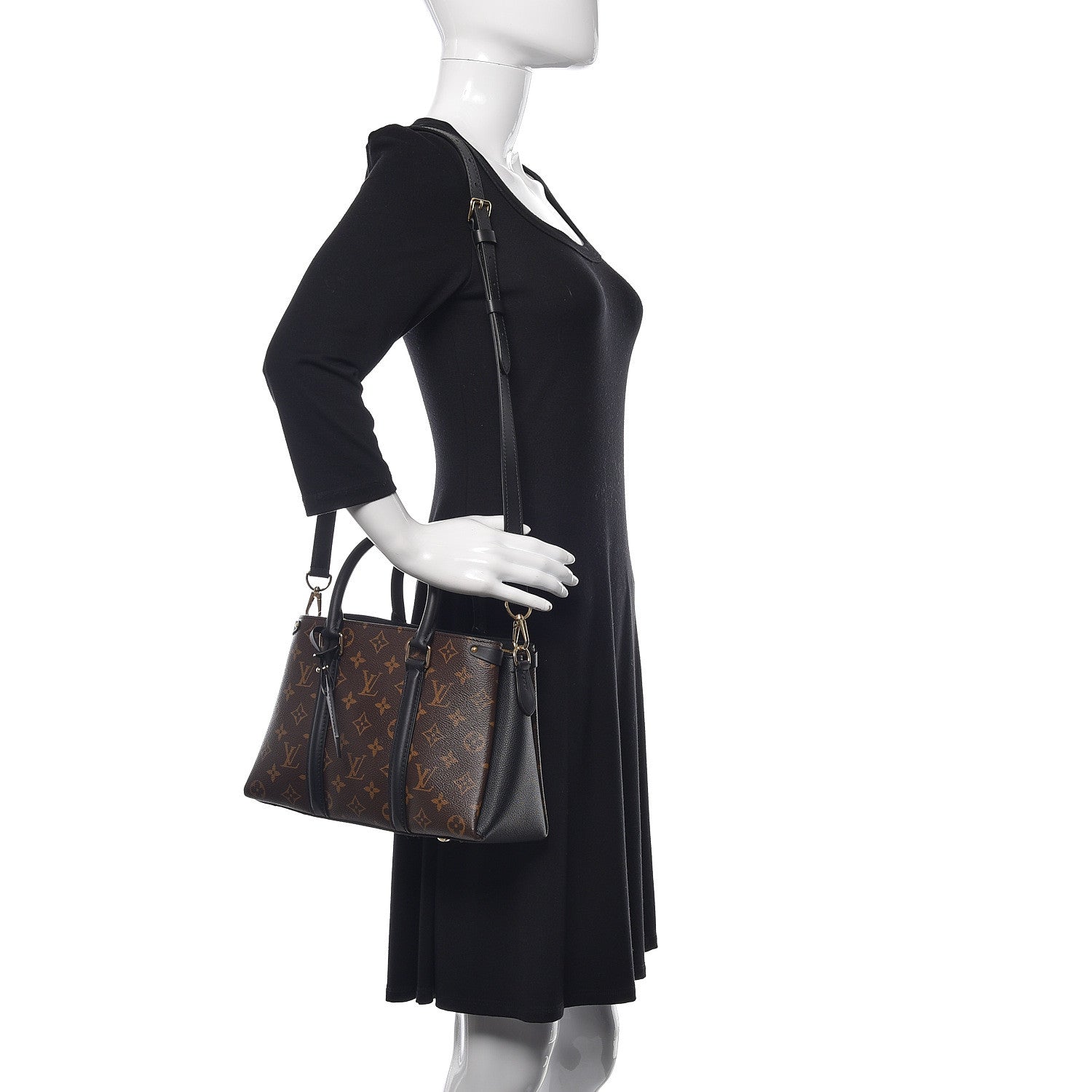 Louis Vuitton Monogram Soufflot BB Black 2 of 9