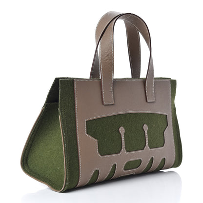 Hermes Epsom Felt Petit H Decoupe Basse PM Skeleton Tote Etoupe 3 of 14