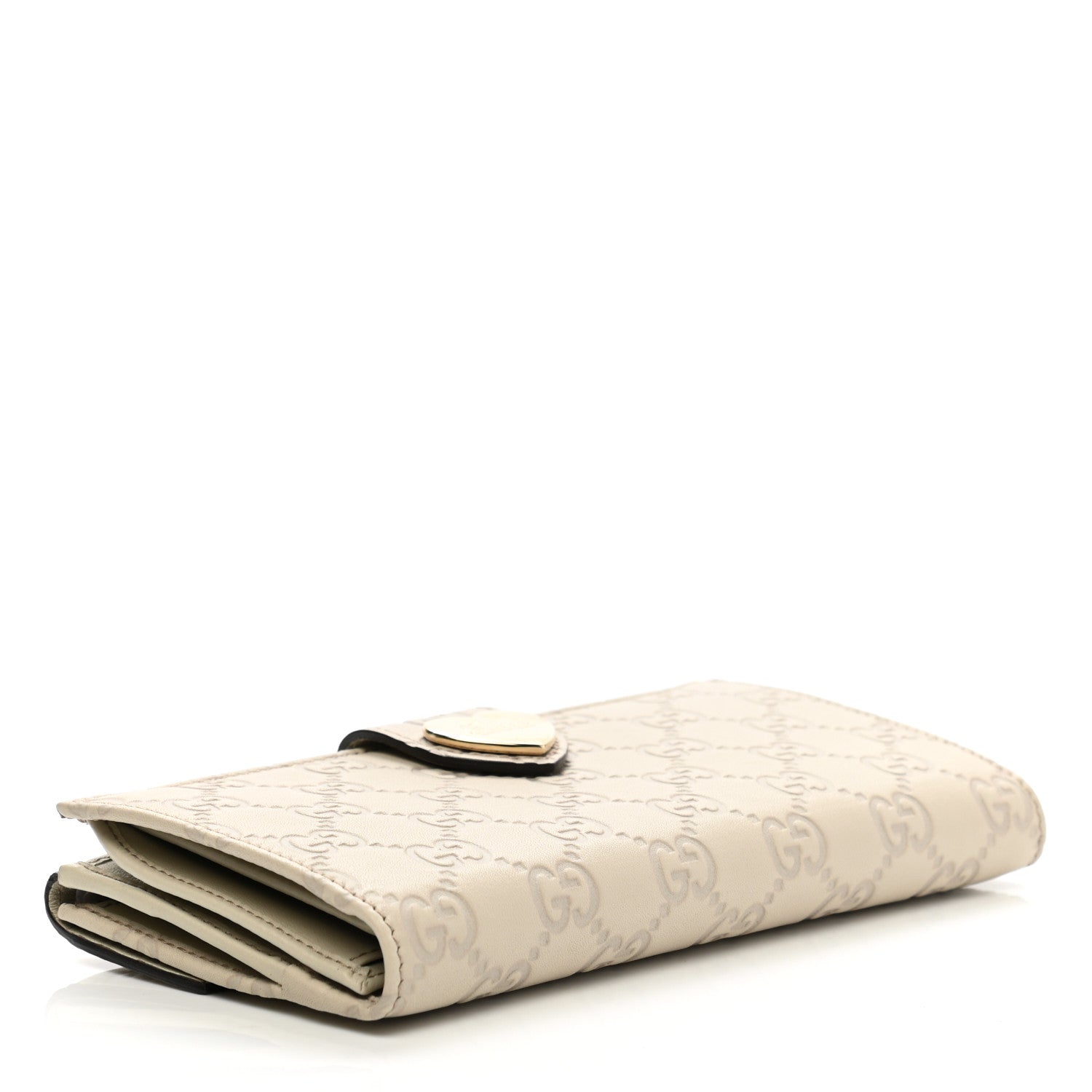 Gucci Guccissima Heart Continental Wallet Off White 4 of 10