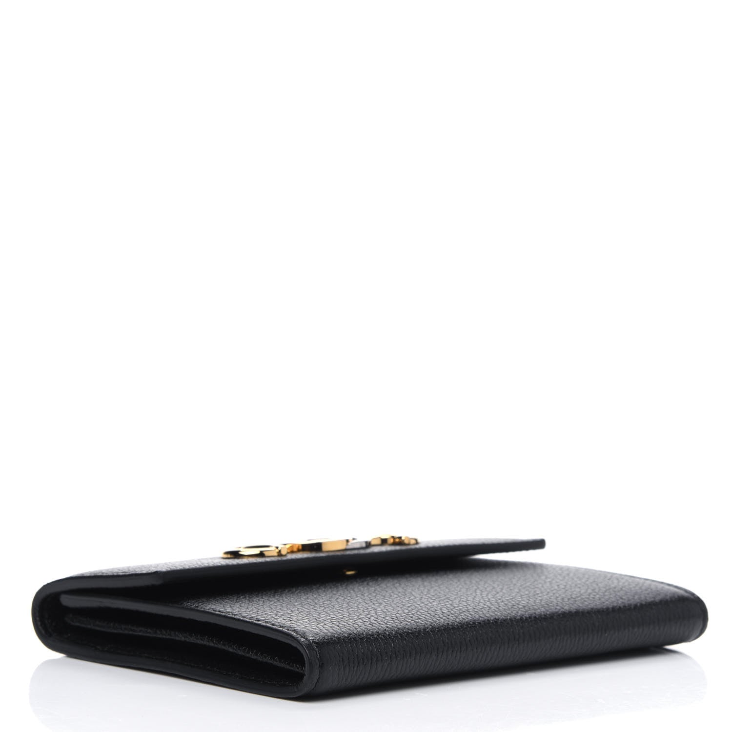 Gucci Grainy Calfskin Zumi Flap Card Case Black 3 of 4