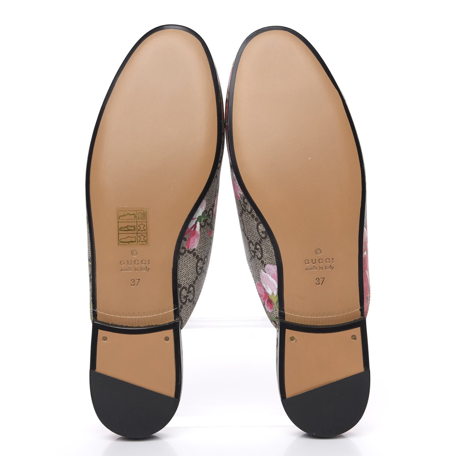 Gucci GG Supreme Monogram Blooms Womens Princetown Slippers 37 Beige Multicolor Dry Rose 5 of 9
