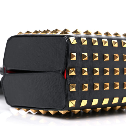 Valentino Garavani Grainy Calfskin Rockstud Allover Alcove Box Shoulder Bag Black 7 of 10