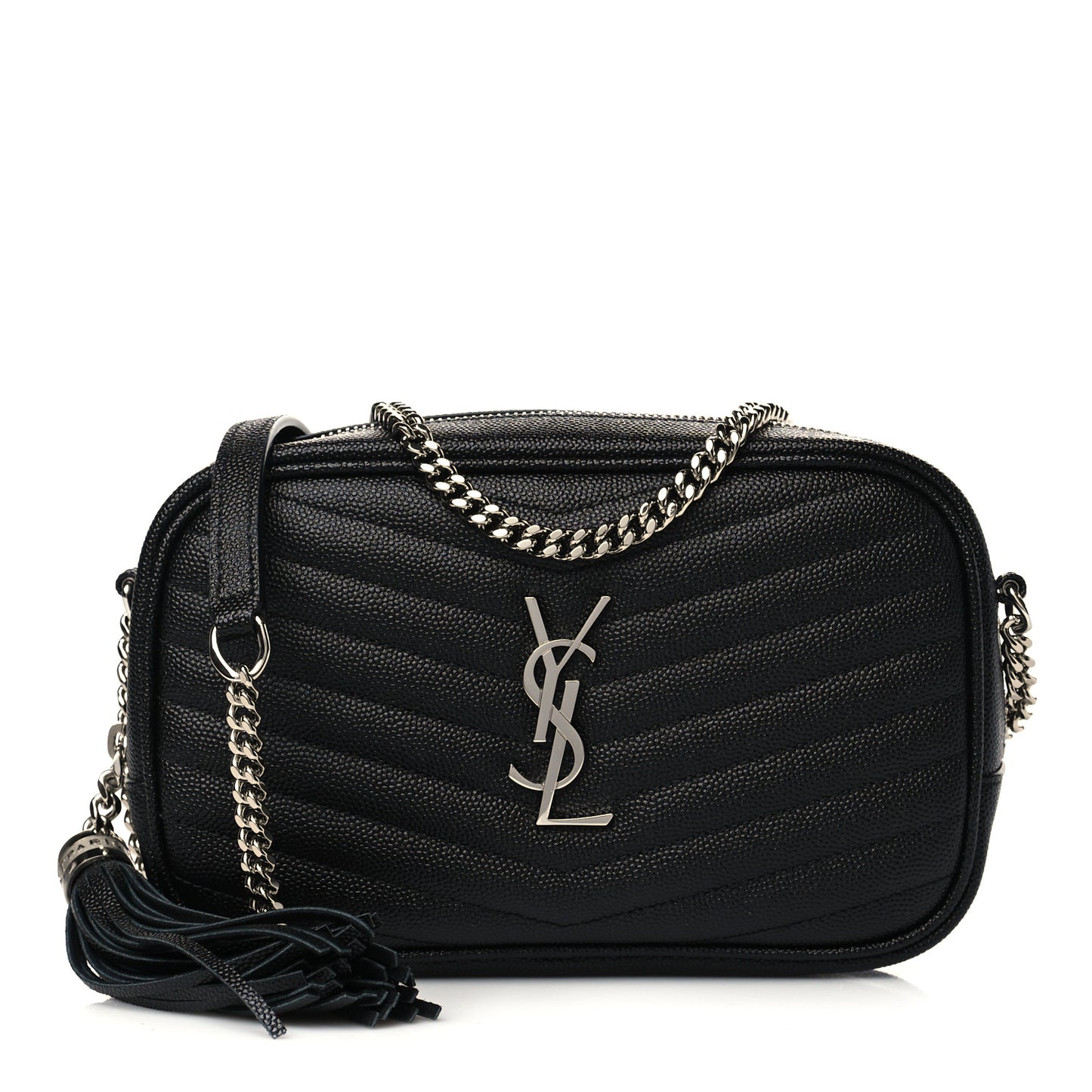 Grain De Poudre Matelasse Monogram Mini Lou Camera Bag Black
