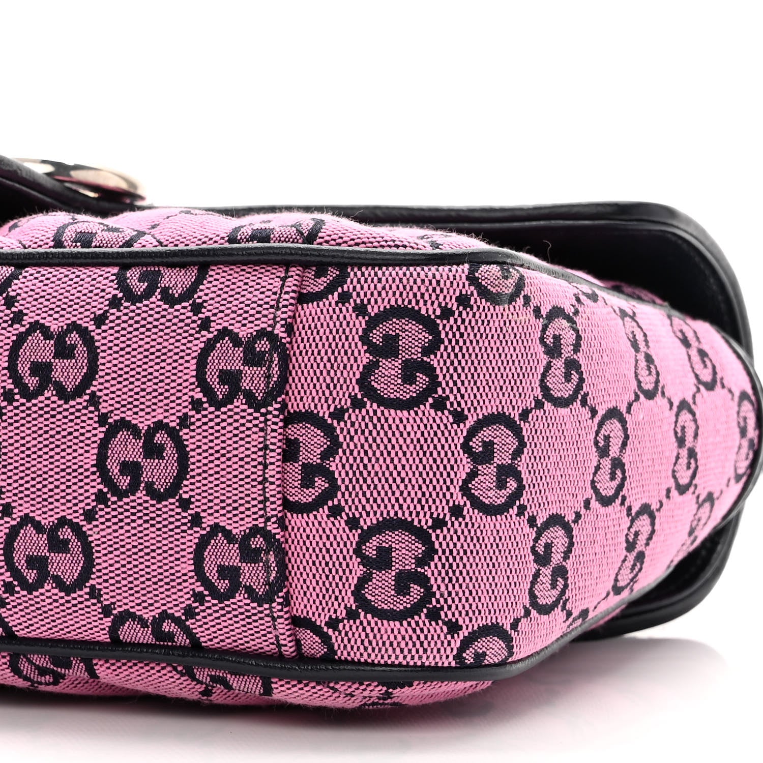 Gucci Monogram Multicolor Matelasse Diagonal Small GG Marmont Shoulder Bag Pink Blue 10 of 10
