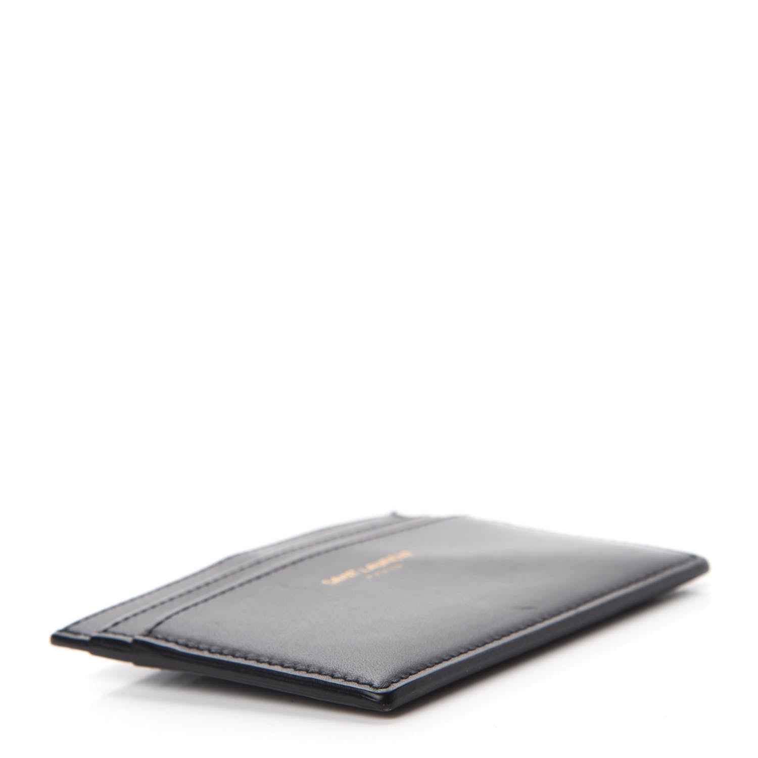 Saint Laurent Calfskin Credit Card Case Black 4 of 9