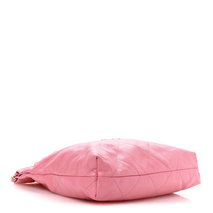 Chanel Shiny Calfskin Quilted Chanel 22 Drawstring Bag Pink 5 of 11
