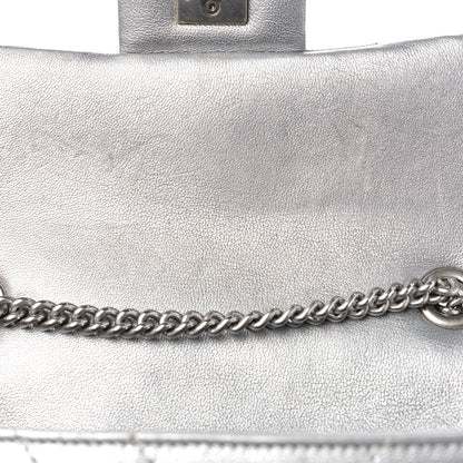 Chanel Metallic Lambskin Chevron Quilted Studded Extra Mini Flap Silver 11 of 13