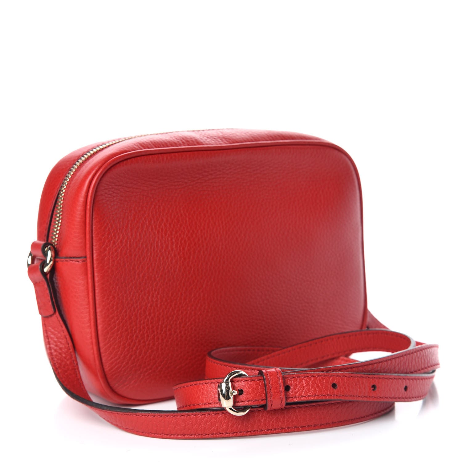 Gucci Pebbled Calfskin Small Soho Disco Bag Tabasco Red 2 of 10