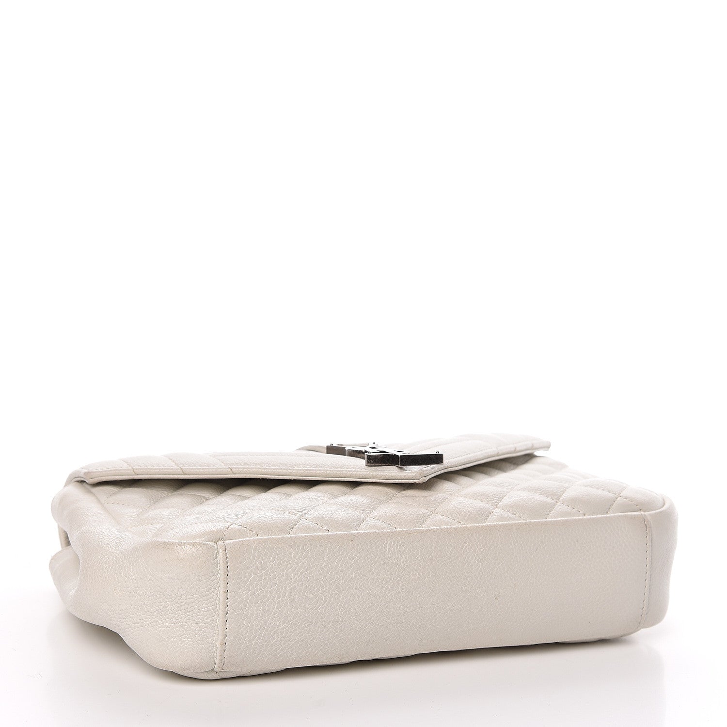 Saint Laurent Sheepskin Medium Tri-Quilt College Monogram Satchel Porcellana 4 of 12