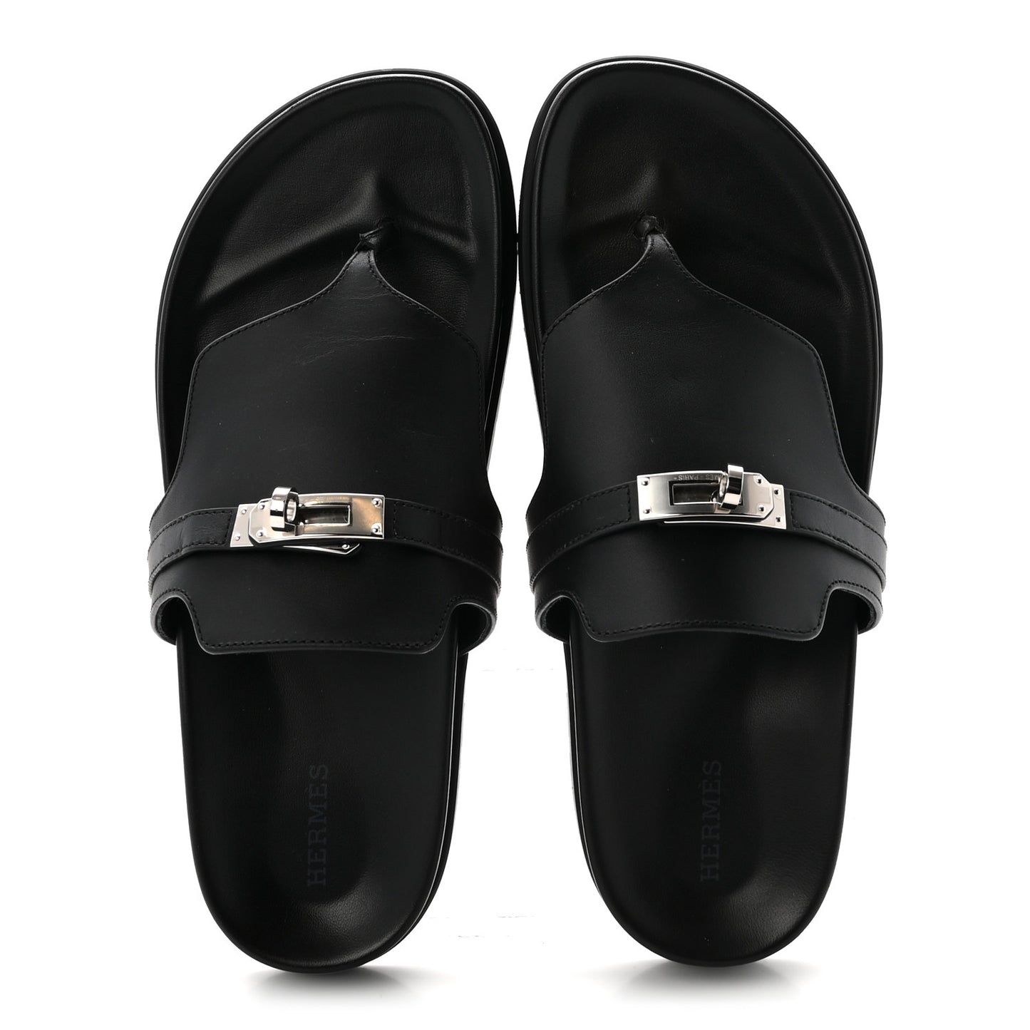 Calfskin Womens Empire Sandals 40 Black