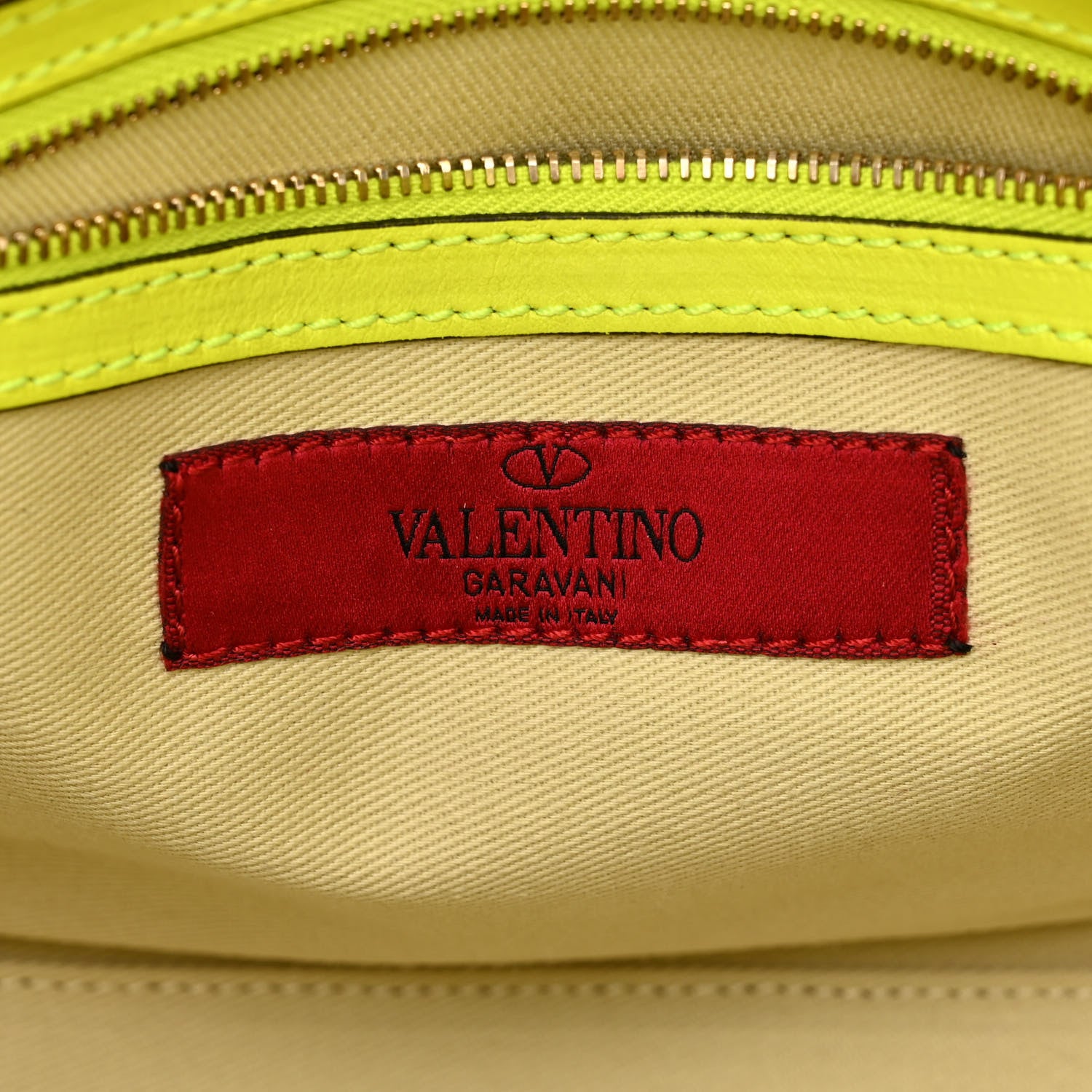 Valentino Garavani Vitello Small Rockstud Double Handle Tote Yellow Fluo 6 of 12