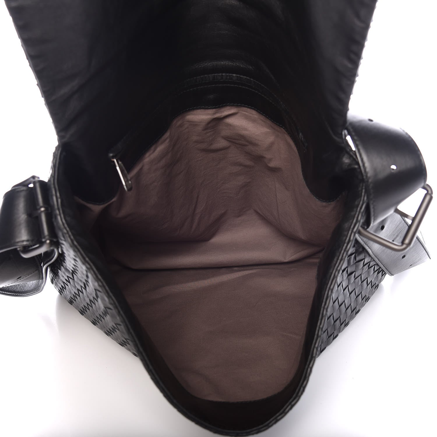 Bottega Veneta Nappa Intrecciato Messenger Bag Black 5 of 10