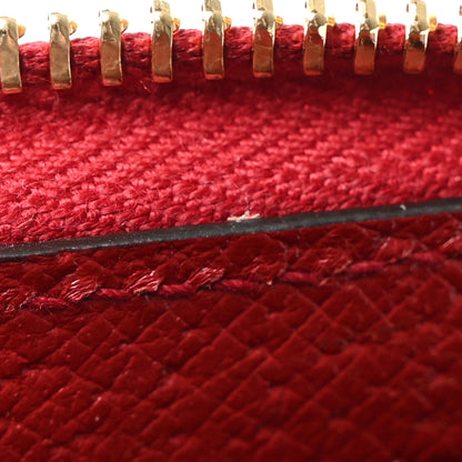 Gucci GG Supreme Monogram Tian Zip Around Wallet Beige Multicolor Red 12 of 15