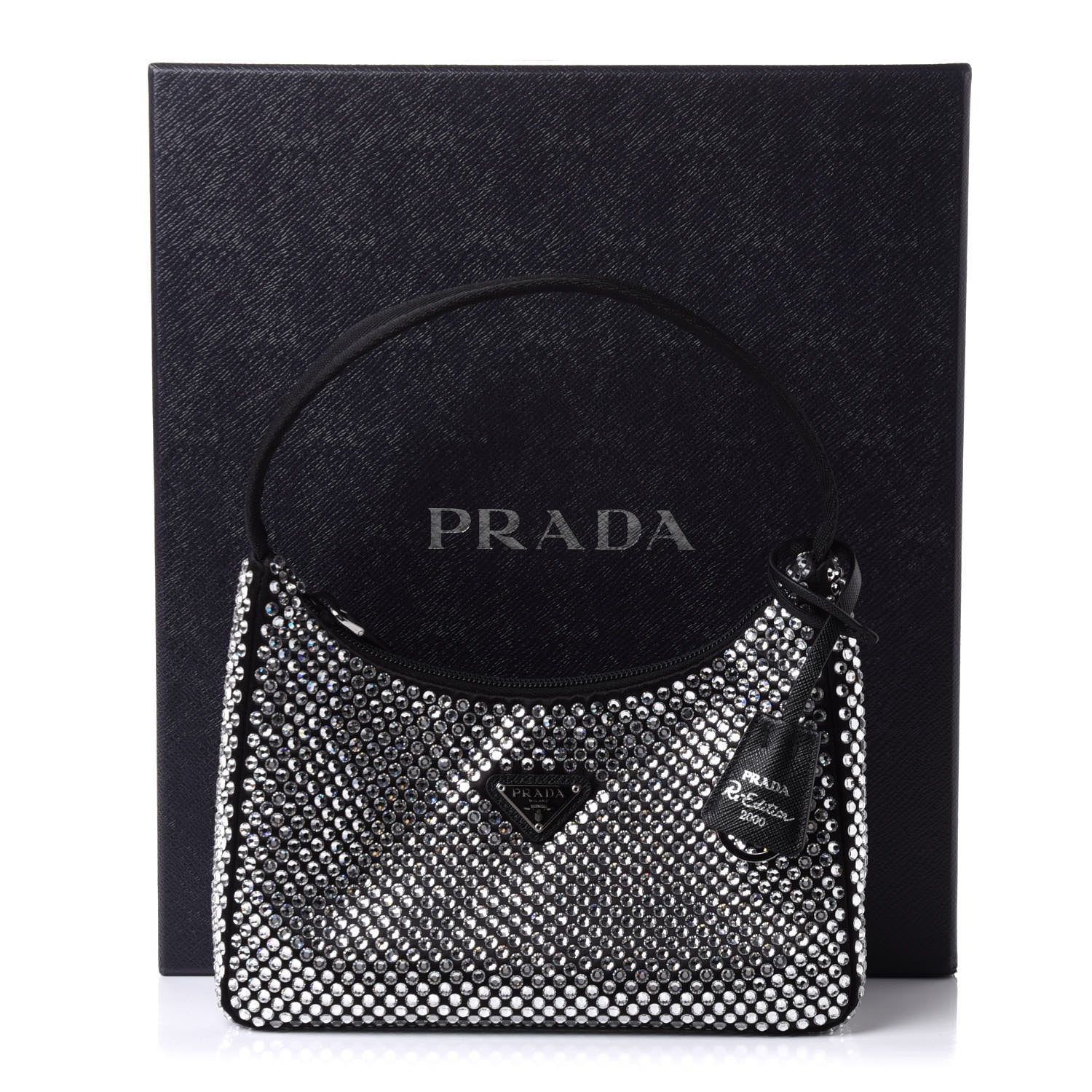 Prada Satin Crystal Mini Re-Edition 2000 Bag Cristal 11 of 11