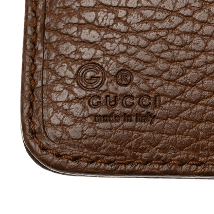 Gucci Monogram Dollar Calfskin Zip Around French Wallet Beige Ebony Tabacco 6 of 8