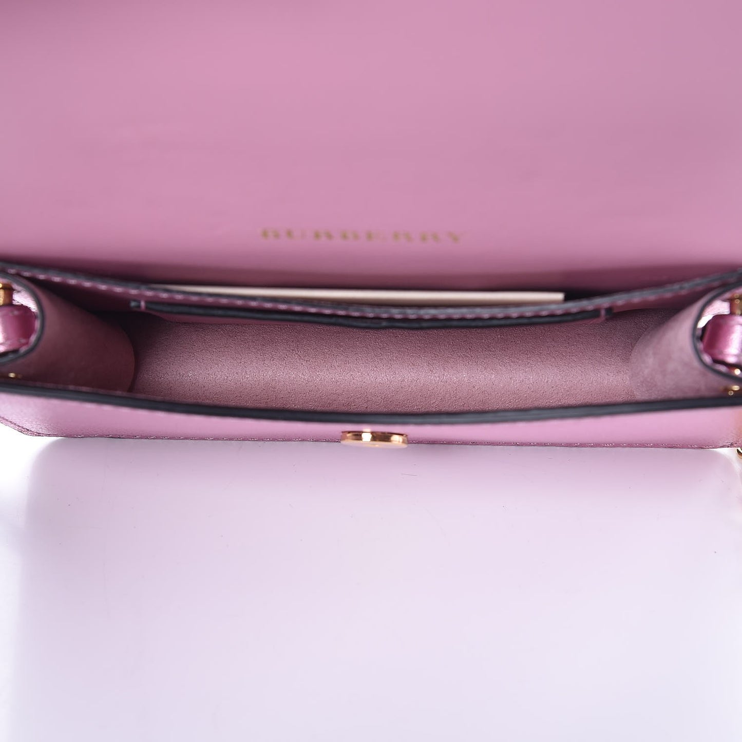Metallic Grainy Calfskin Mini Buckle Bag Pale Orchid